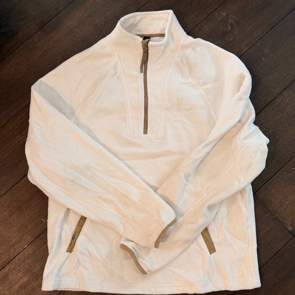 Men's Fabletics 1/4 Zip Fleece Size Medium- Ivory